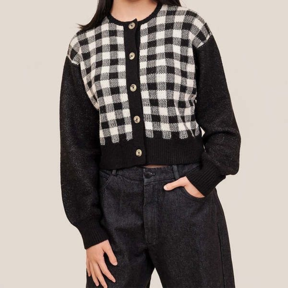 Ciao Lucia Varese Cardigan in black white size M